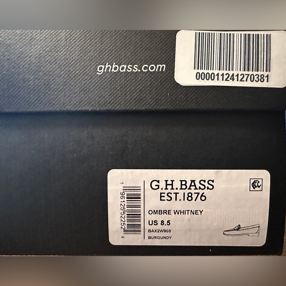 G.H. Bass & Co. Burgundy Ombre Whitney Loafers - Picture 7 of 8
